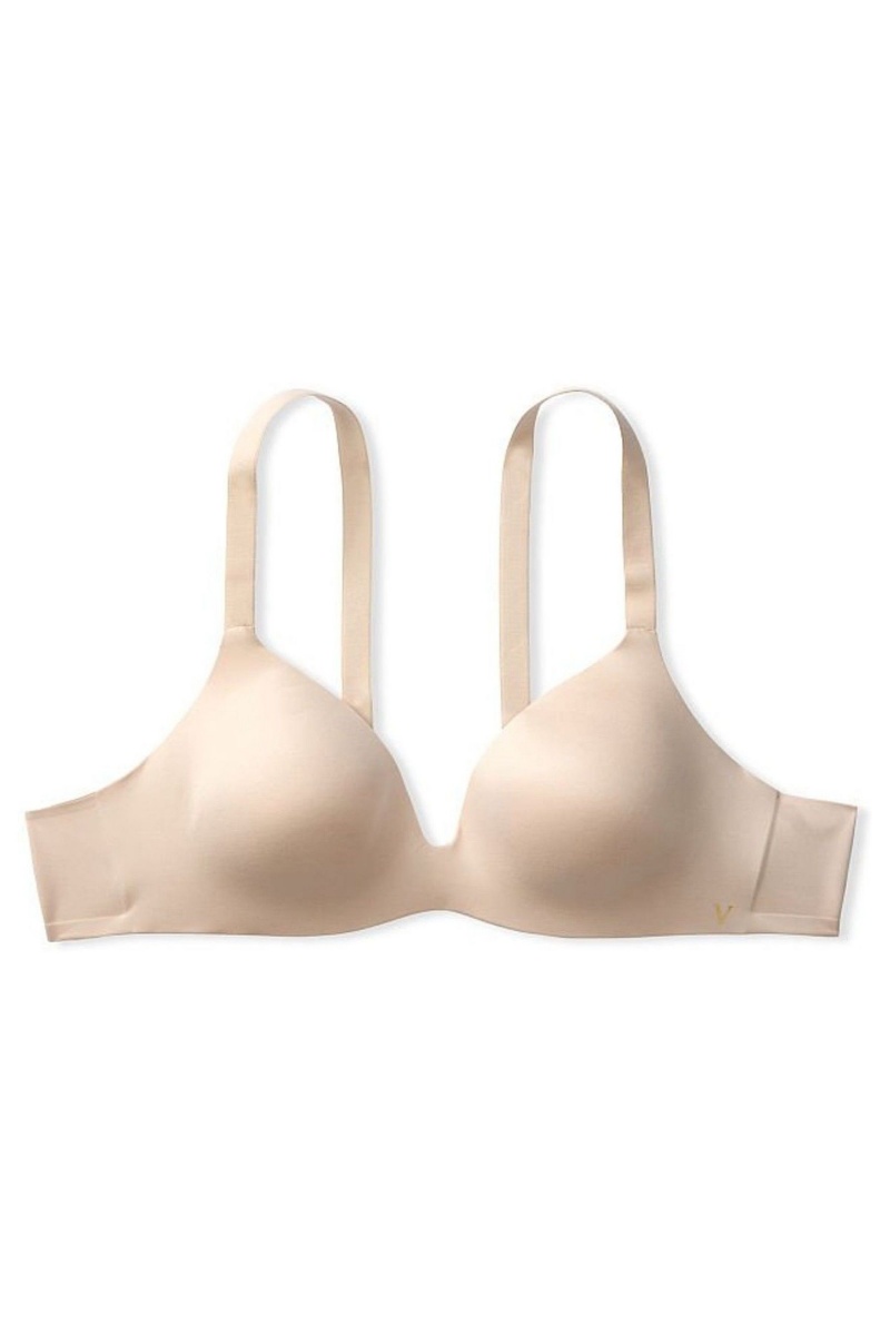 Victoria's Secret Bare Smooth Lightly Podsite Plunge Non Wired Bra Champagne Nude | SK-1597JLC