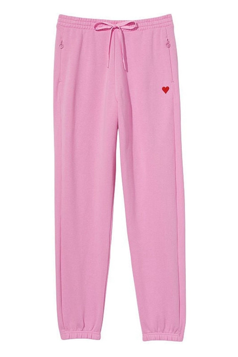 Victoria's Secret Bavlnene Fleece Gym Joggers Ruzove | SK-7592CTB