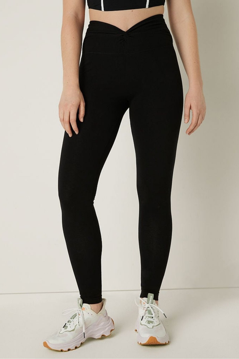 Victoria\'s Secret Bavlnene Twist Pásom Full Length Leggings Modre | SK-2185GKT