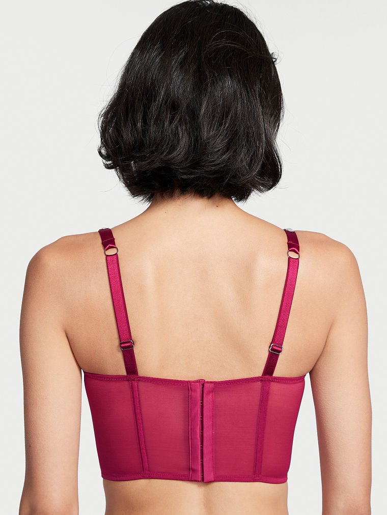 Victoria's Secret Bejeweled Remienkove Satin Corset Top Červené | SK-8392AMP