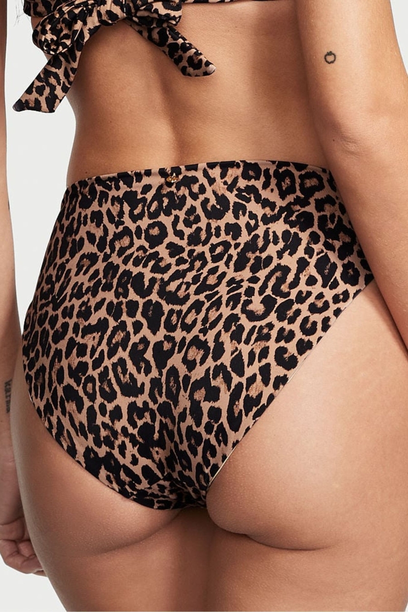 Victoria's Secret Bikiny Bottom Hnede Leopardie | SK-9758DLF