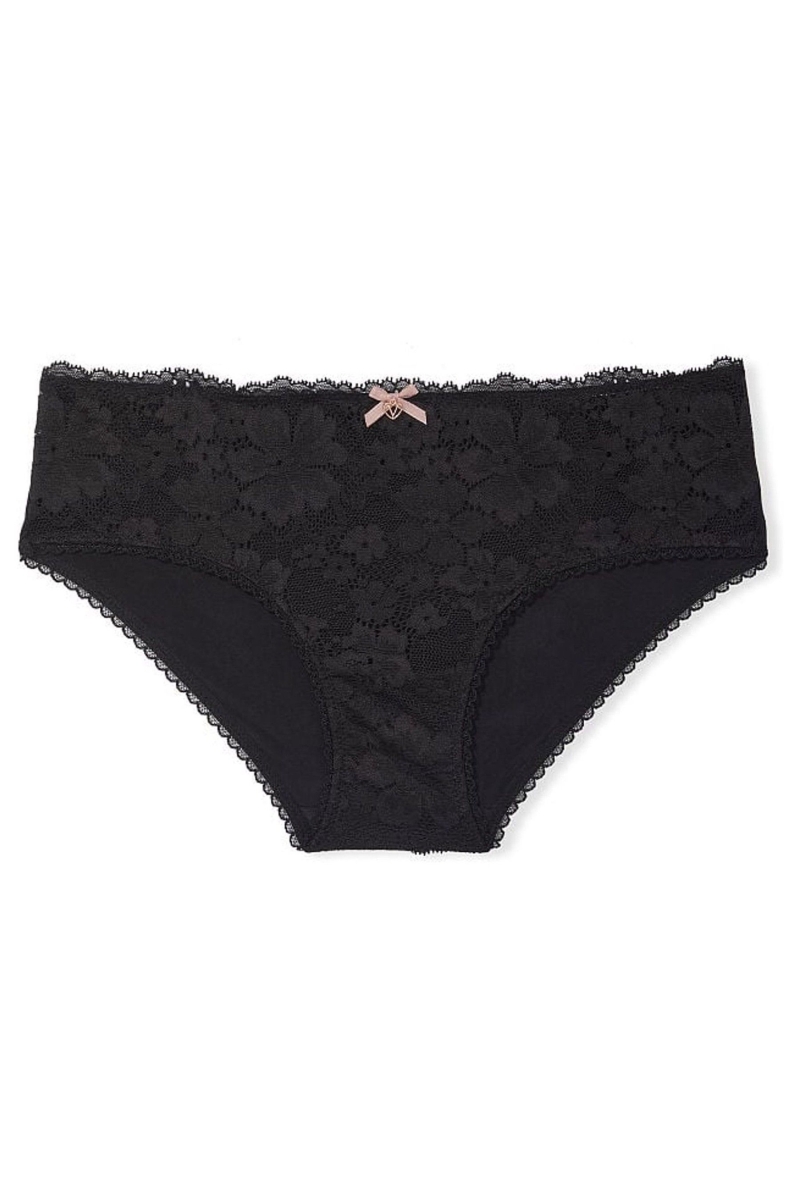 Victoria\'s Secret Body by Victoria Cipkovane Hipster Nohavičky Čierne | SK-3851IFK