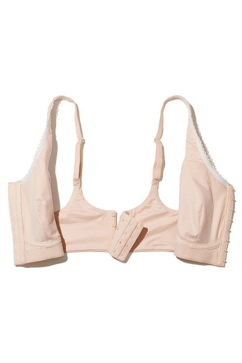 Victoria's Secret Body by Victoria Front Zapinanie Non Wired Post Surgery Bra Champagne Nude | SK-1786NEC