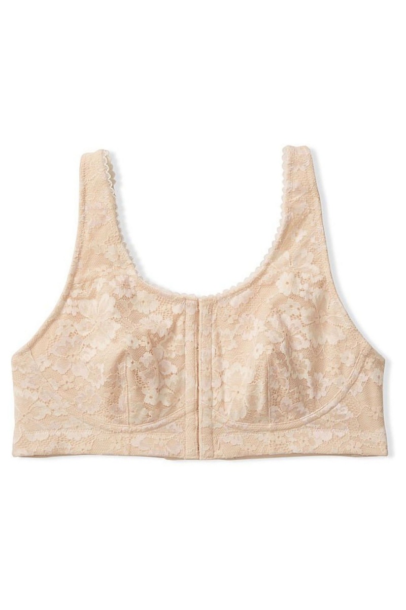 Victoria\'s Secret Body by Victoria Front Zapinanie Non Wired Post Surgery Bra Champagne Nude | SK-1786NEC