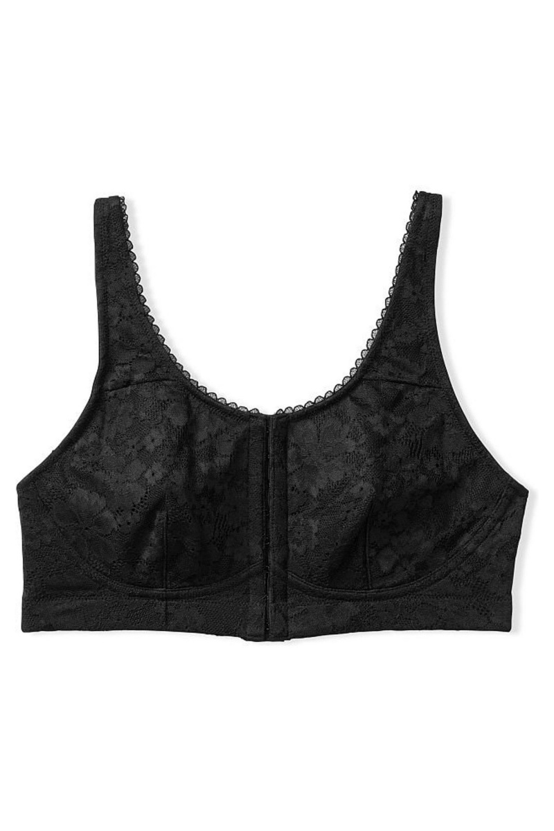 Victoria\'s Secret Body by Victoria Front Zapinanie Unlined Post Surgery Bra Čierne | SK-7502XPC