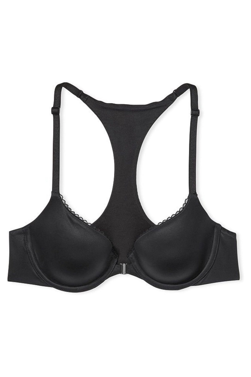 Victoria's Secret Body by Victoria Smooth Front Zapinanie Lightly Podsite Demi Bra Čierne | SK-2714UHT