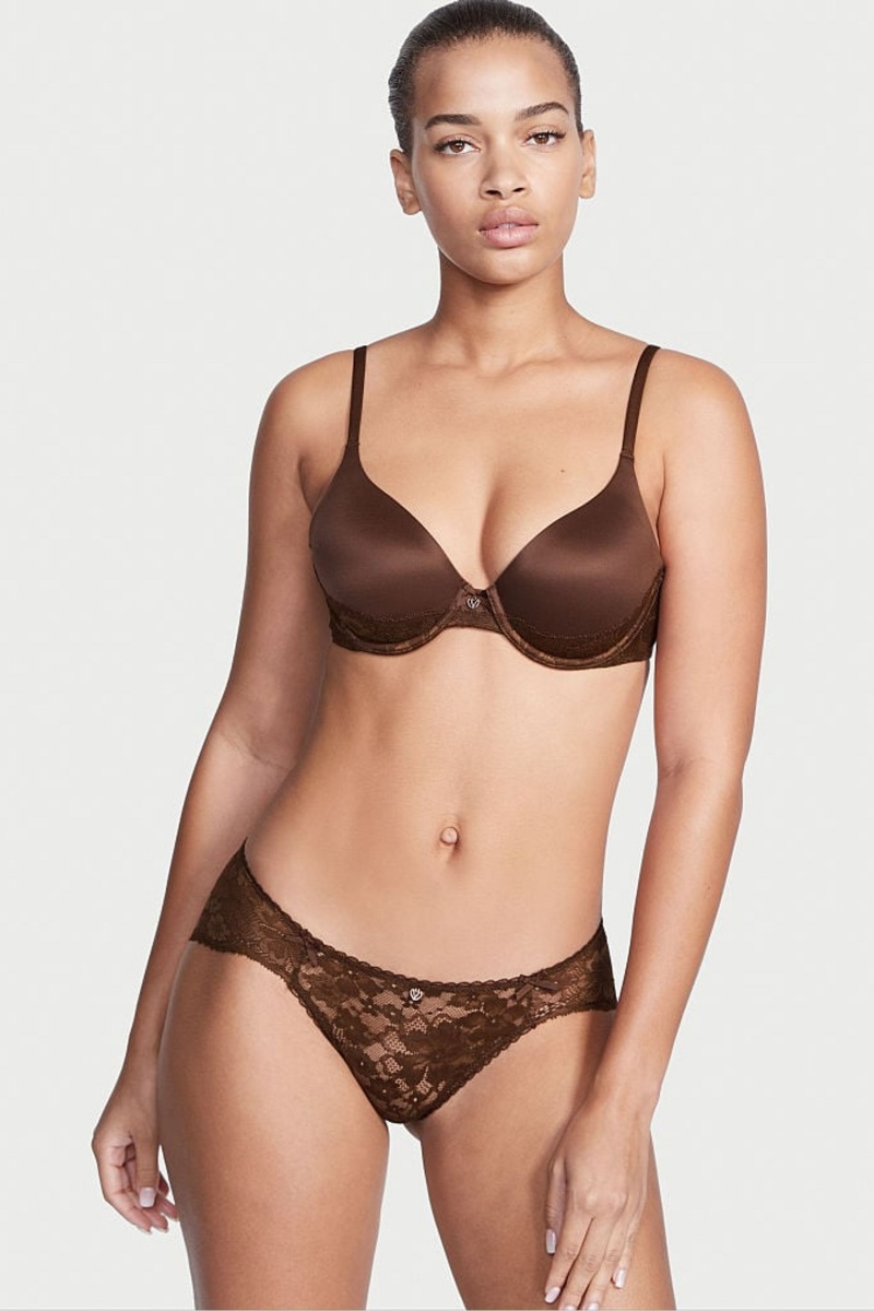 Victoria's Secret Body by Victoria Smooth Lightly Podsite Full Cup Bra Hnede | SK-7608NXF