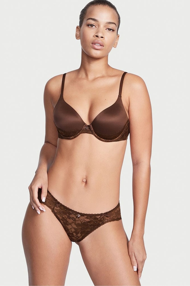 Victoria\'s Secret Body by Victoria Smooth Lightly Podsite Full Cup Bra Hnede | SK-7608NXF