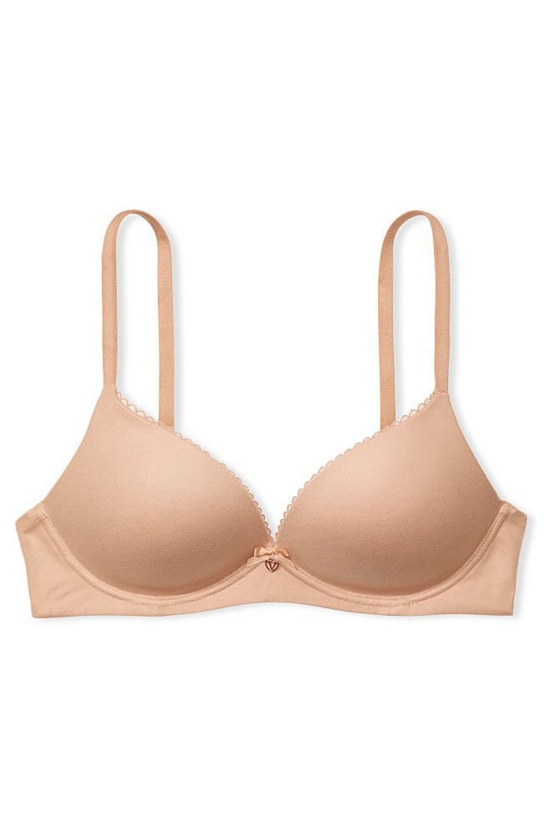 Victoria's Secret Body by Victoria Smooth Lightly Podsite Non Wired Bra Toasted Sugar Nude | SK-8370BTF