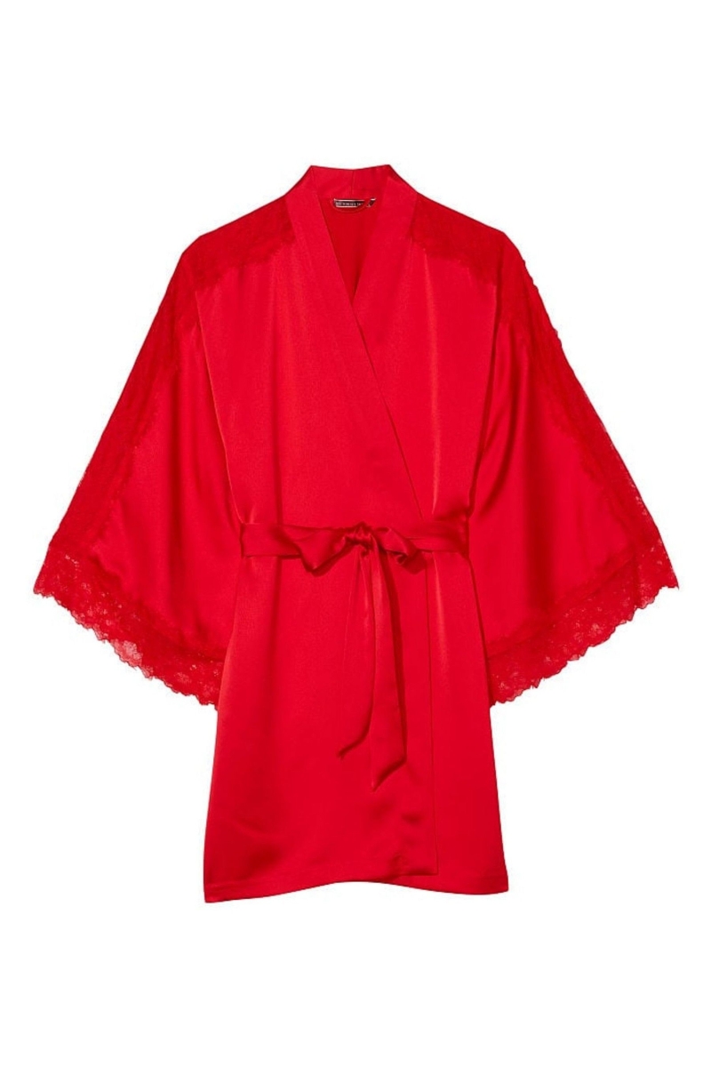 Victoria's Secret Cipkovane Inset Robe Červené | SK-3954XNK