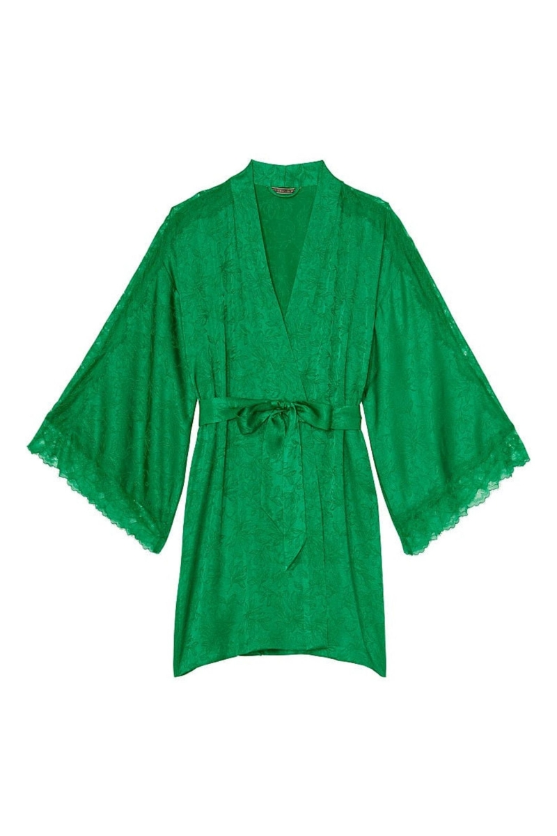 Victoria's Secret Cipkovane Inset Robe Čierne | SK-5196EXN