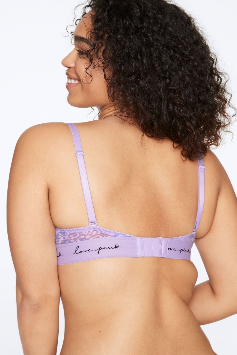 Victoria's Secret Cipkovane Lightly Podsite T-Shirt Bra Modre | SK-1432SXG