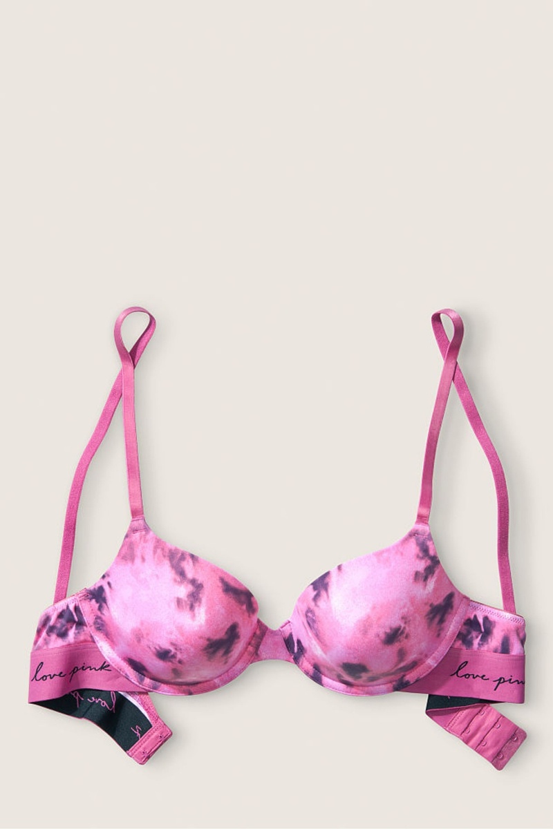 Victoria's Secret Cipkovane Lightly Podsite T-Shirt Bra Modre | SK-4126RUK