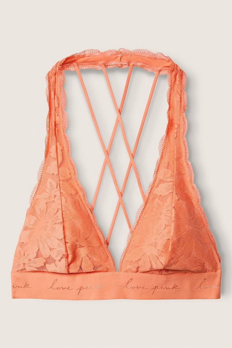 Victoria's Secret Cipkovane Remienkové Back Halterneck Bralette Koralove Krém Oranžové | SK-5621PIC