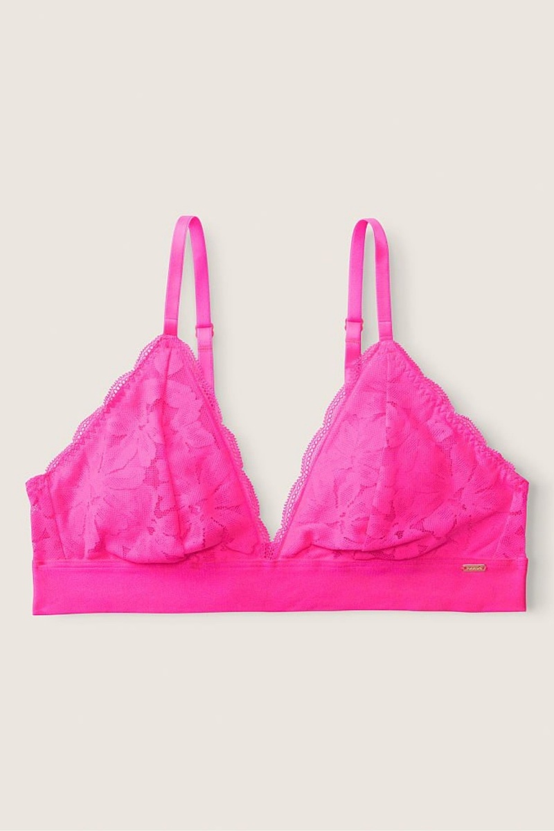 Victoria\'s Secret Cipkovane Unlined Triangle Bralette Ruzove | SK-1780XGT