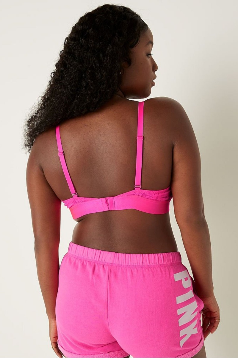 Victoria's Secret Cipkovane Unlined Triangle Bralette Ruzove | SK-3168HSM