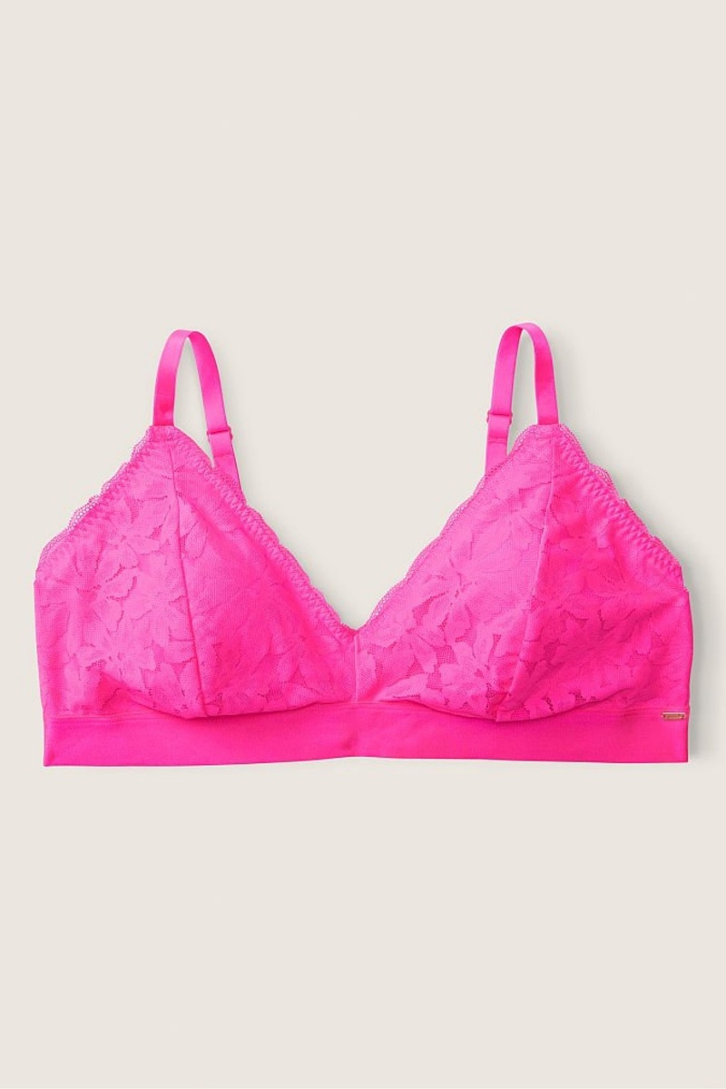 Victoria's Secret Cipkovane Unlined Triangle Bralette Ruzove | SK-3168HSM