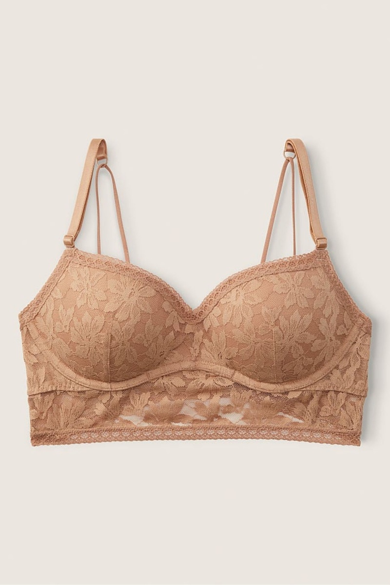 Victoria's Secret Cipkovane Wired Push Up Bralette Mocha Latte Nude | SK-1380XVW