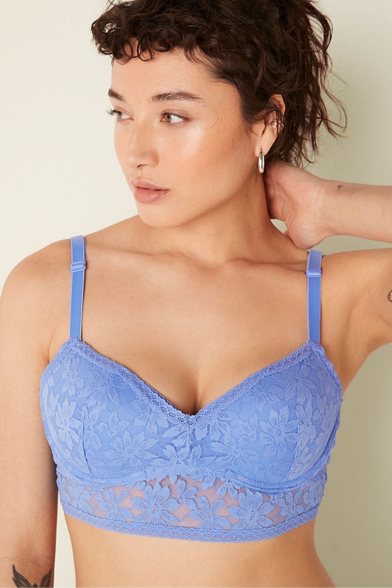 Victoria's Secret Cipkovane Wired Push Up Bralette Modre | SK-8652MKE