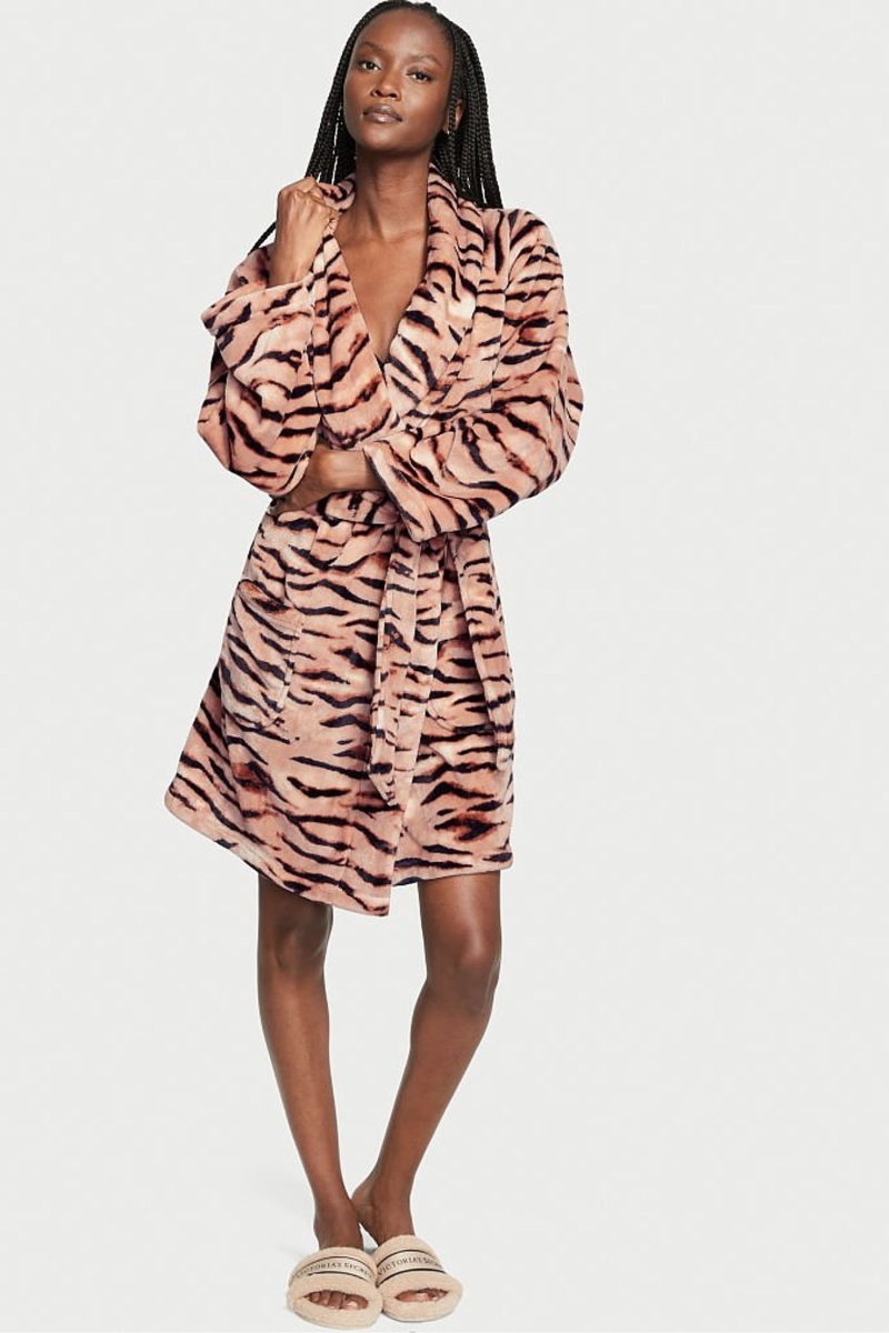 Victoria's Secret Cosy Kratke Dressing Gown Čierne | SK-0658YXP