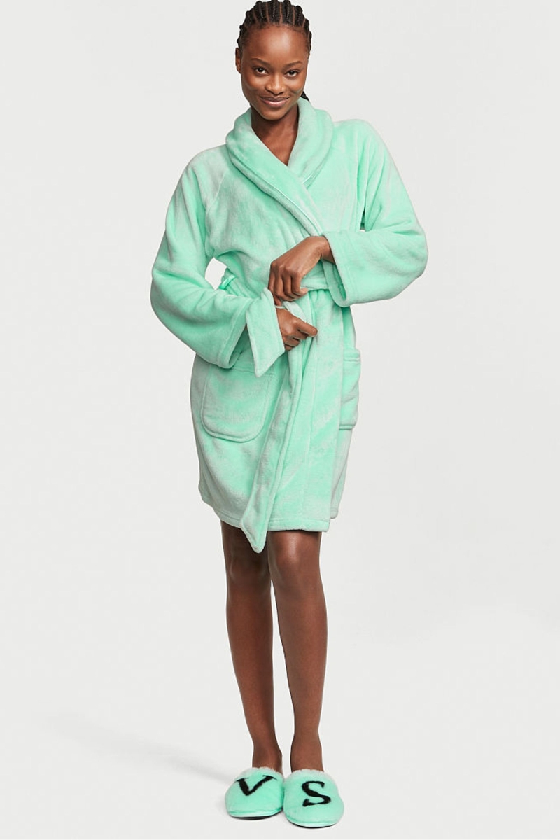 Victoria\'s Secret Cosy Kratke Dressing Gown Čierne | SK-0817YKL