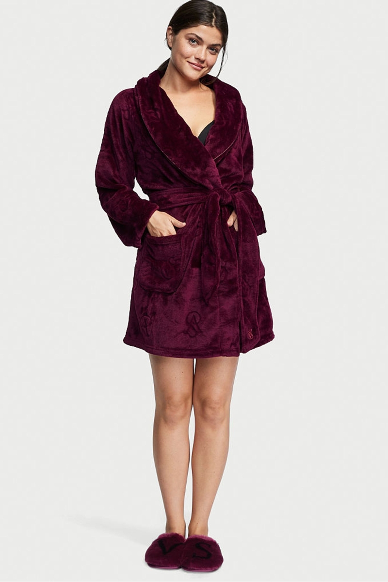 Victoria\'s Secret Cosy Kratke Dressing Gown Červené | SK-3701KTZ