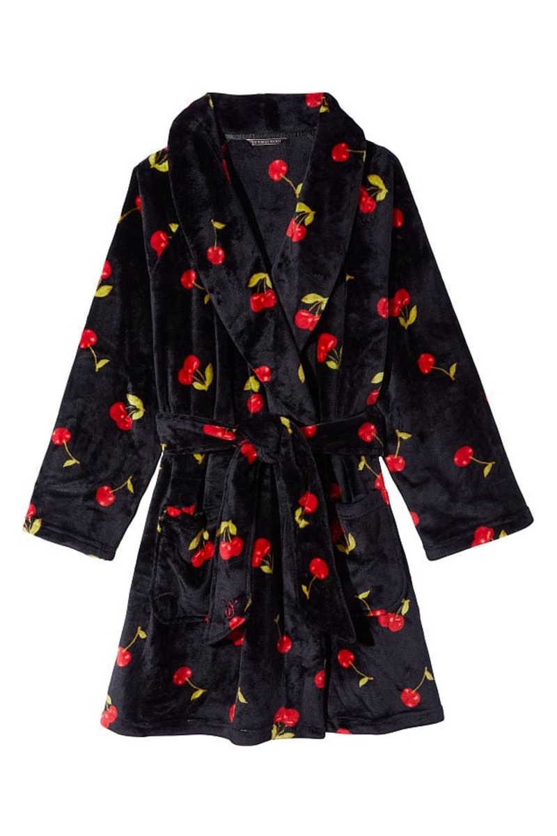 Victoria's Secret Cosy Kratke Dressing Gown Čierne | SK-5279JHD