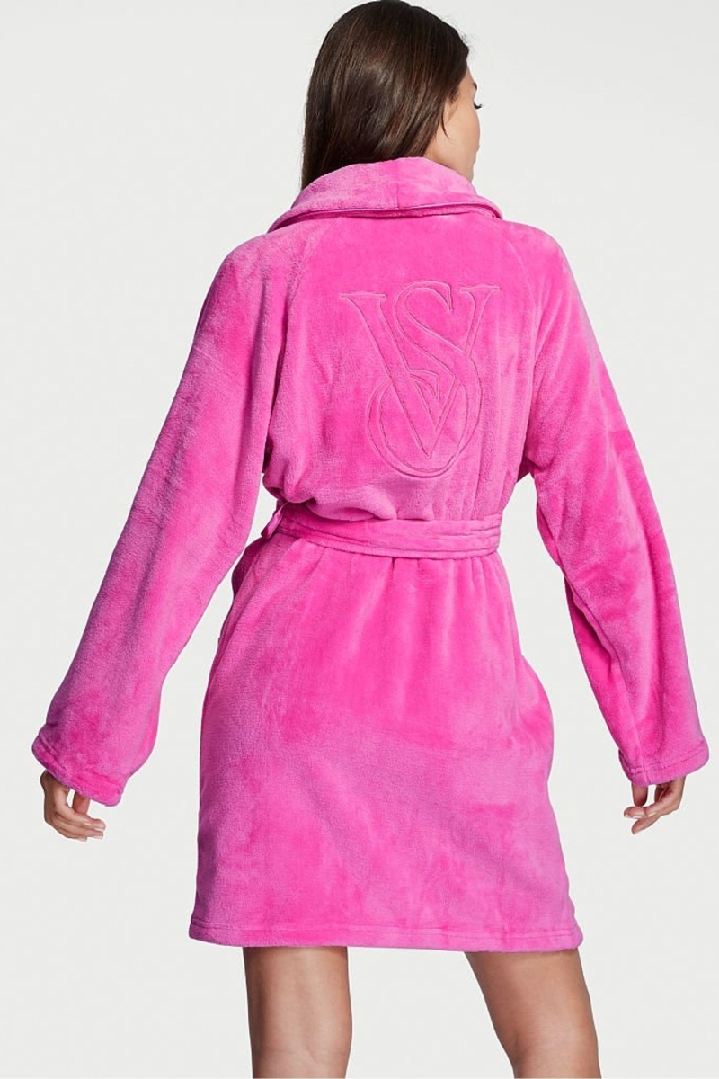 Victoria's Secret Cosy Kratke Dressing Gown Čierne | SK-6874RBP