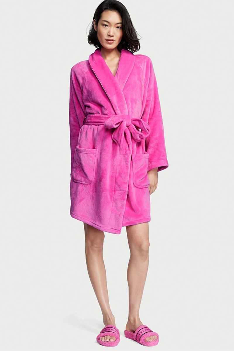 Victoria's Secret Cosy Kratke Dressing Gown Čierne | SK-6874RBP