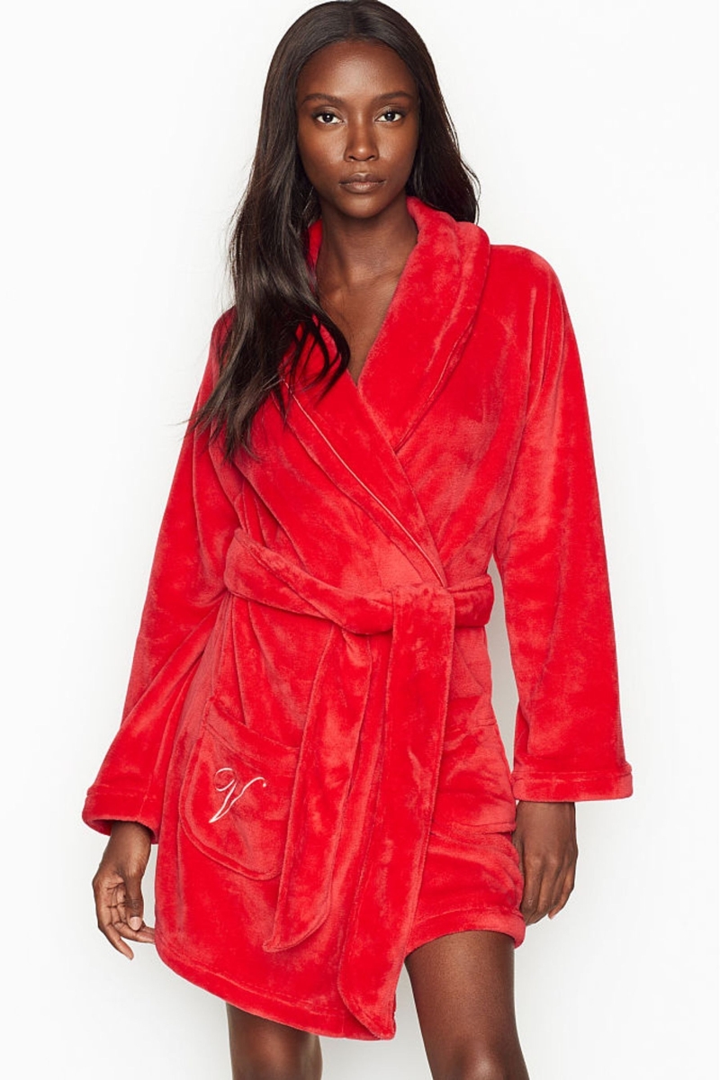 Victoria's Secret Cosy Kratke Robe Čierne | SK-1903YWB