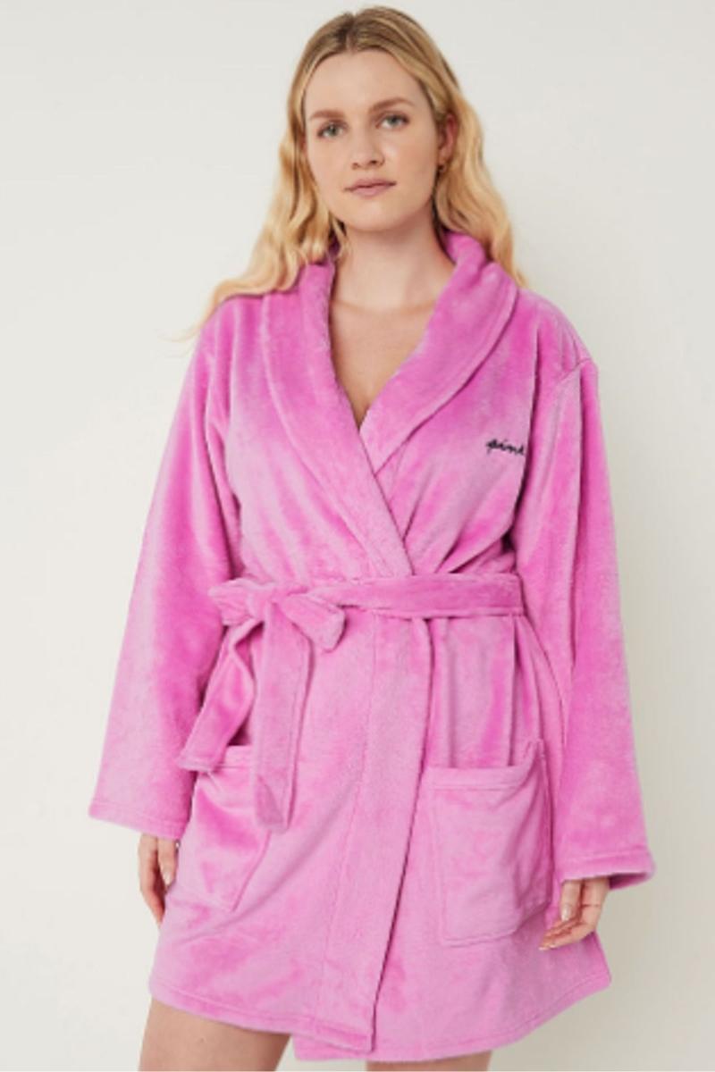 Victoria\'s Secret Cosy Long Sleeve Dressing Gown Ruzove | SK-6459LOI