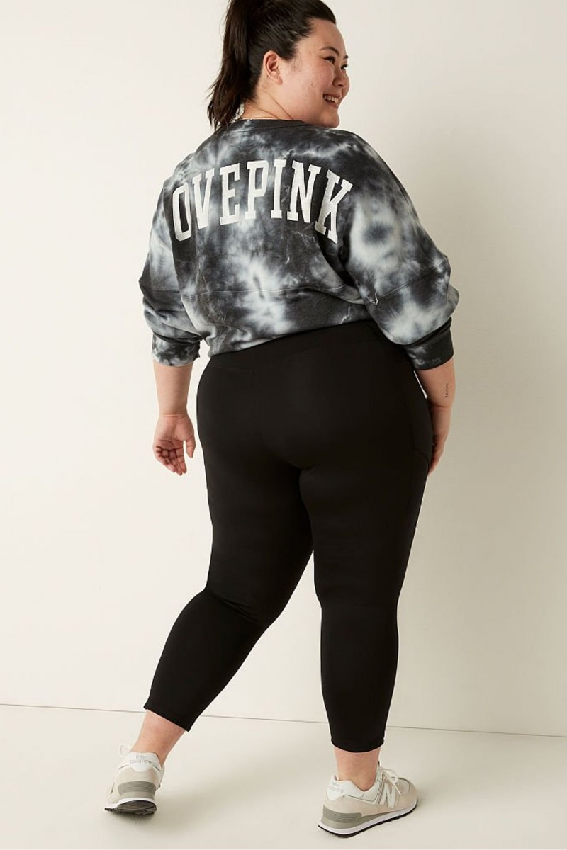 Victoria's Secret Crop High Pásom Legging Čierne | SK-6530SYN