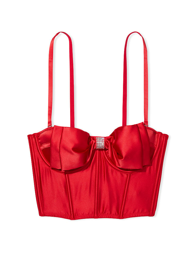 Victoria's Secret Cupped Bow Bra Top Lipstick | SK-8451DEC