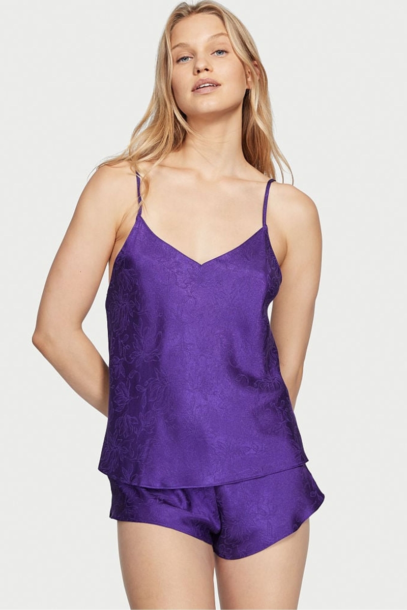 Victoria\'s Secret Draped Back Satin Cami Set Nachový | SK-3218PHM