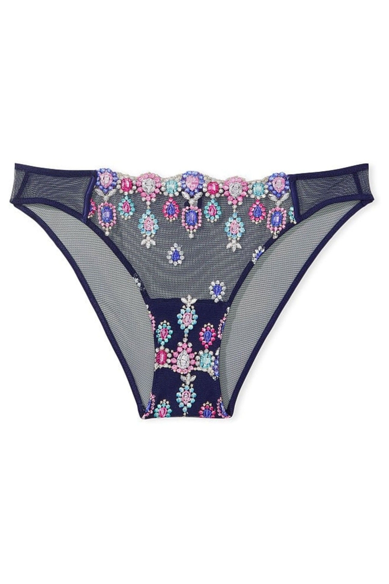 Victoria's Secret Dream Angels Bejeweled Embroidery Cheekini Nohavičky Námornícka Modrá Modre | SK-9354FNE