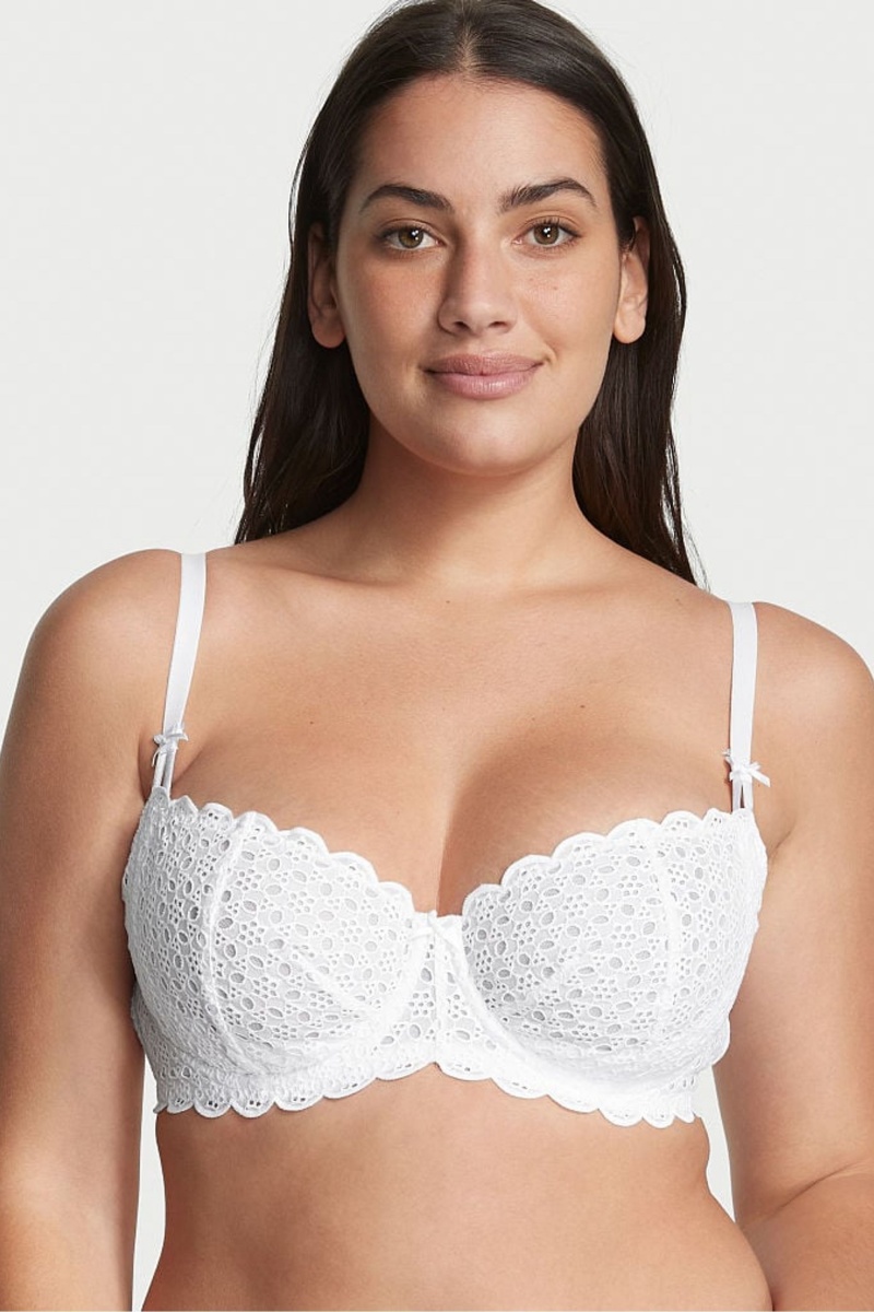 Victoria\'s Secret Dream Angels Broderie Scalloped Trim Bra Ensign | SK-2413KDA