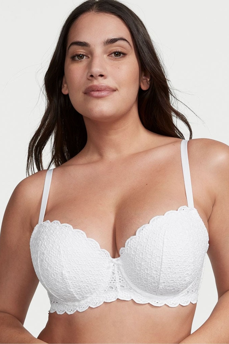 Victoria\'s Secret Dream Angels Broderie Scalloped Trim Bra Ensign | SK-9170WHO