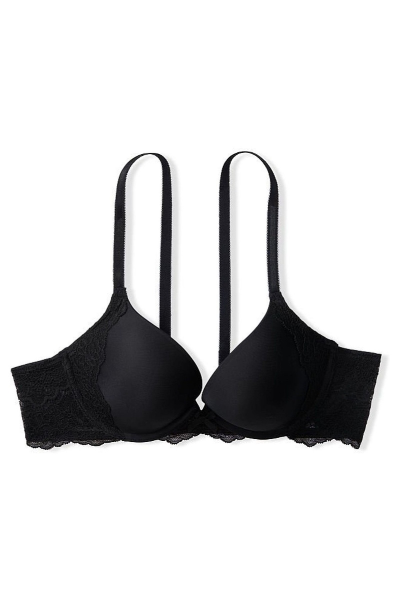 Victoria's Secret Dream Angels Cipkovane Wing Push Up Bra Čierne | SK-1926TPE