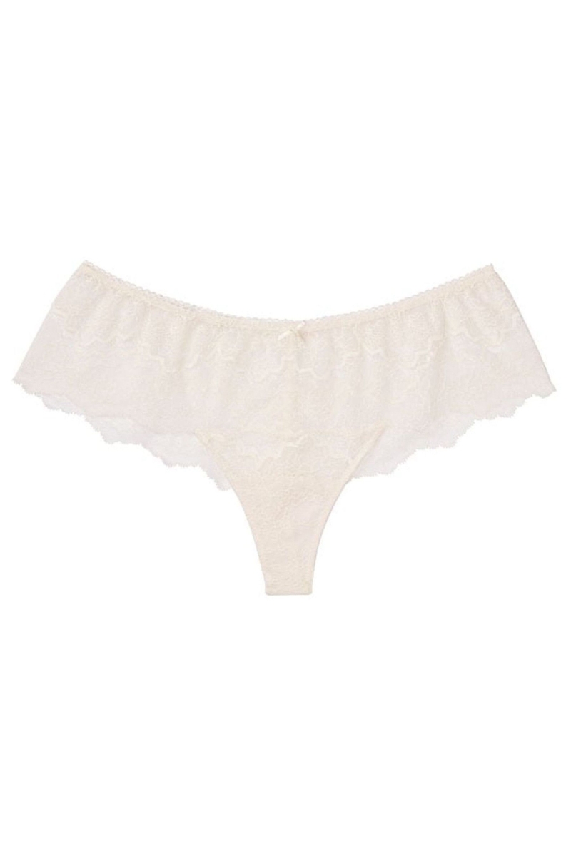 Victoria's Secret Dream Angels Cipkovane Hipster Tanga Nohavičky Biele | SK-6341NUJ