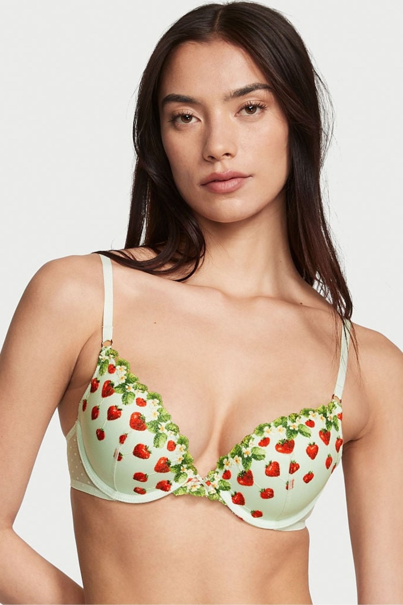 Victoria\'s Secret Dream Angels Dream Angels Plunge Push Up Bra Zelene | SK-2860EWB