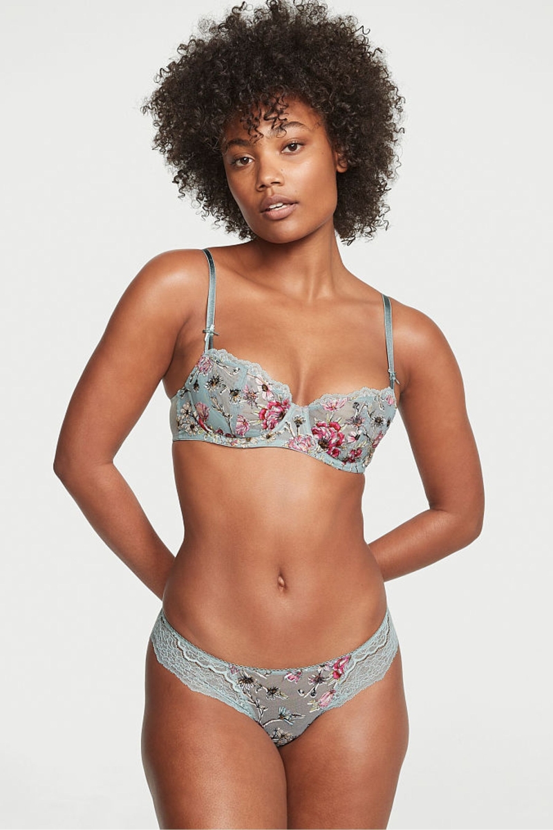 Victoria\'s Secret Dream Angels Embroidered Cheeky Nohavičky Zelene | SK-0624SZT