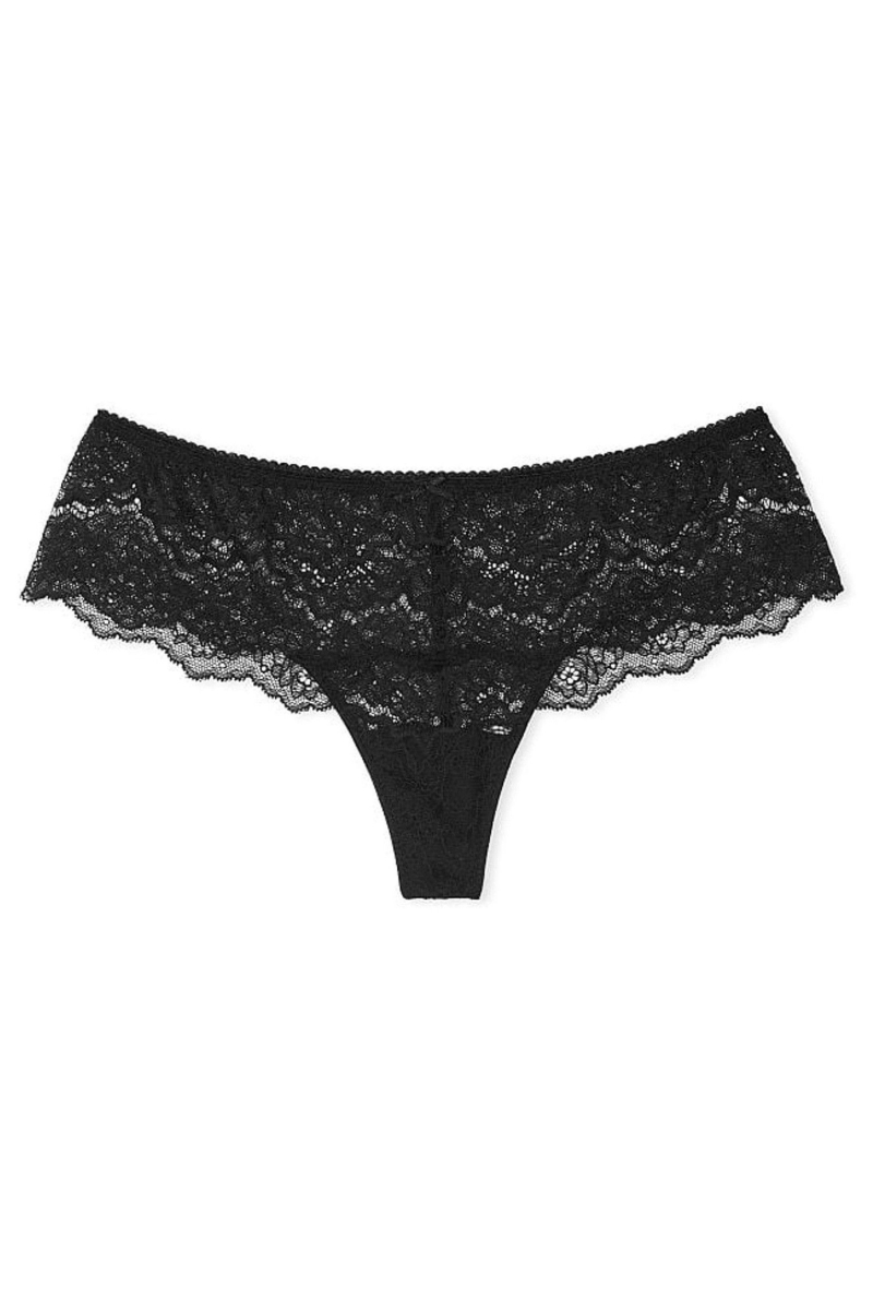 Victoria's Secret Dream Angels Floral Cipkovane Hipster Tanga Nohavičky Čierne | SK-9432AZM