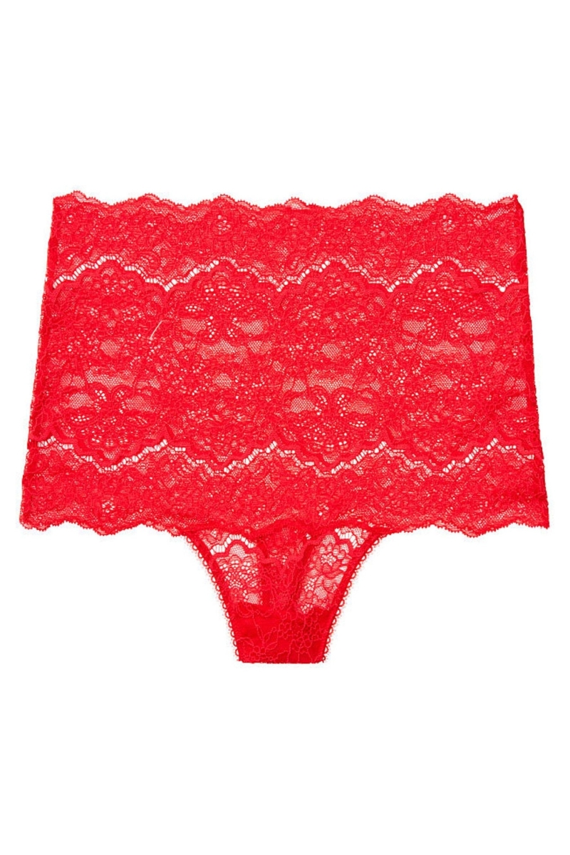 Victoria's Secret Dream Angels Highwaist Corded Tanga Panty Čierne | SK-0459KLO