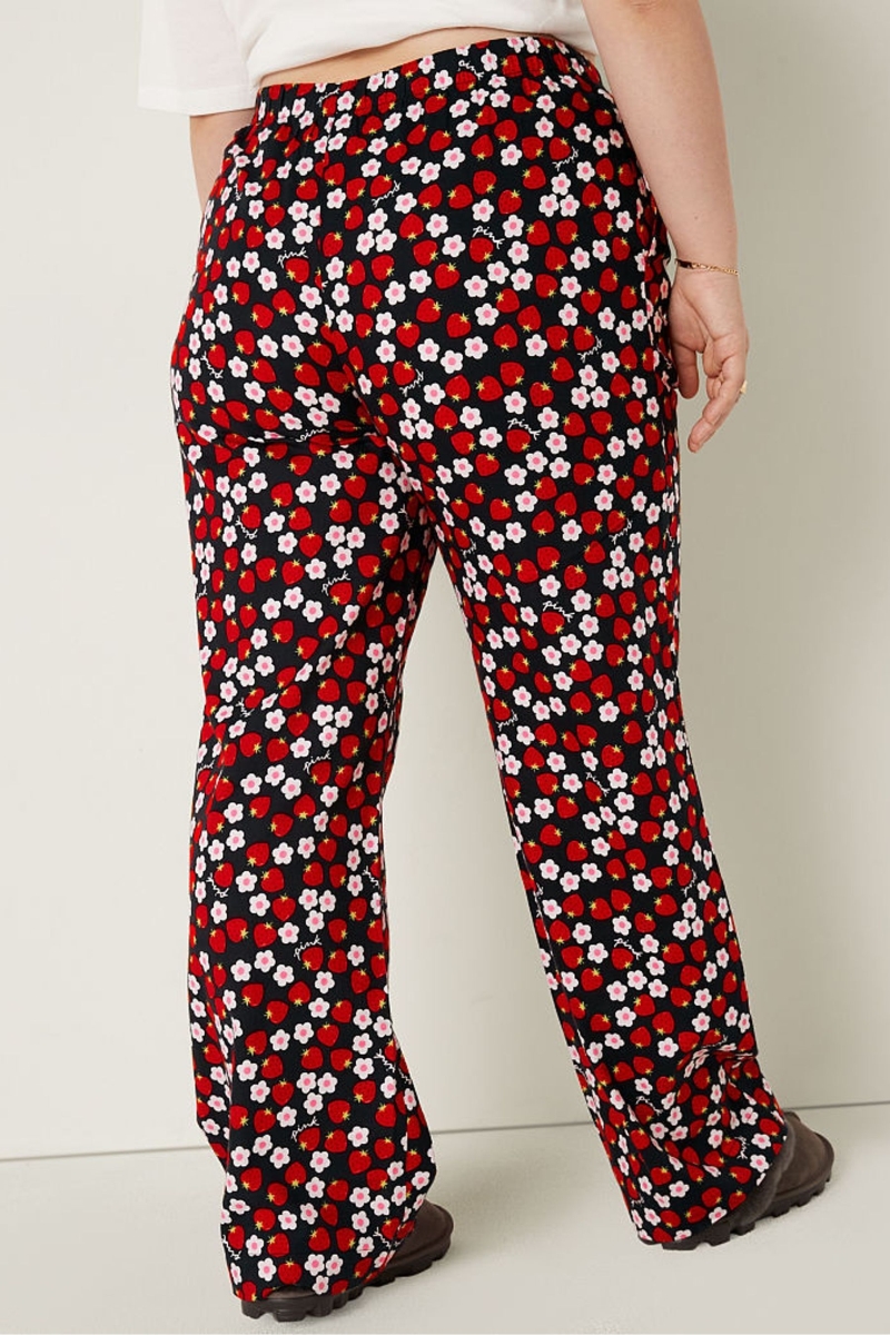 Victoria's Secret Flannel Pyjama Bottoms Čierne | SK-1859WLY