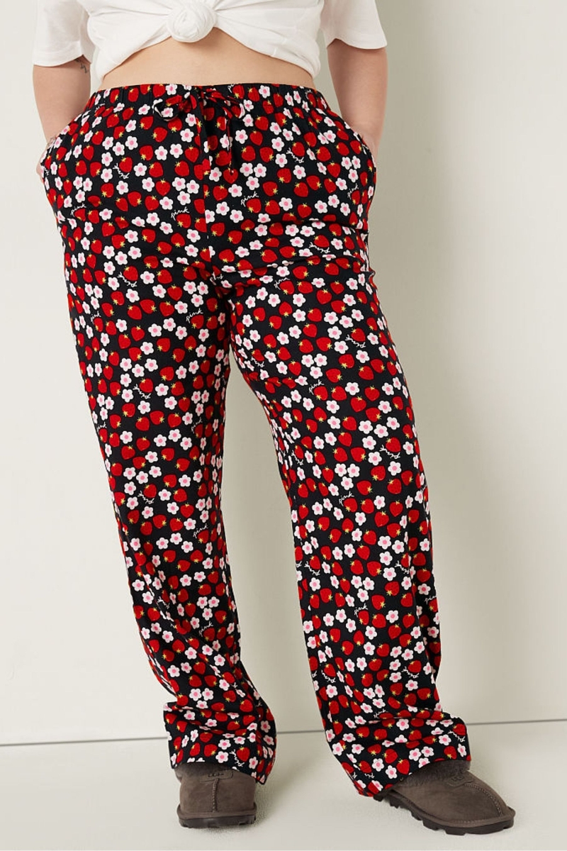 Victoria\'s Secret Flannel Pyjama Bottoms Čierne | SK-1859WLY