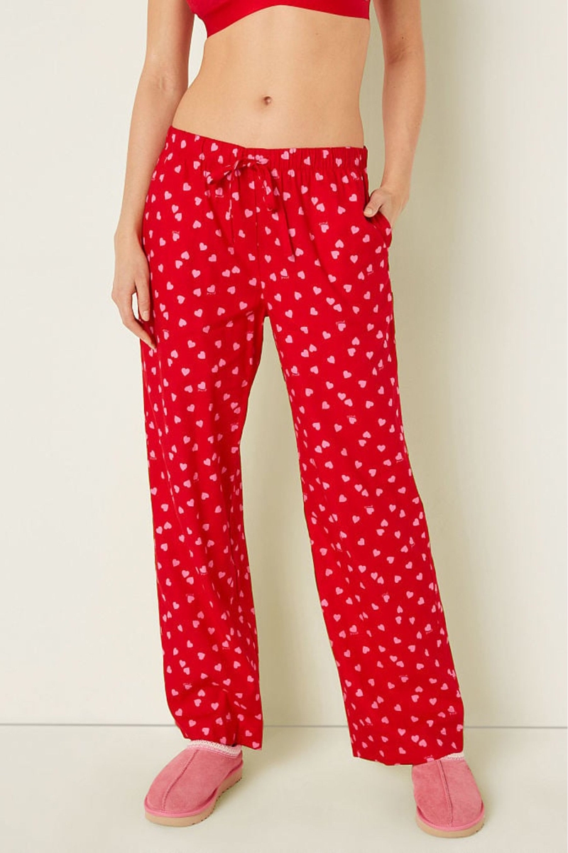 Victoria\'s Secret Flannel Pyjama Bottoms Ruzove | SK-3219DTG