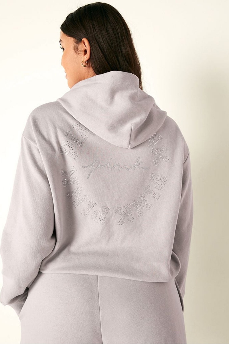 Victoria's Secret Fleece Cropped Cinched Campus Hoodie Nachový | SK-9745JZU