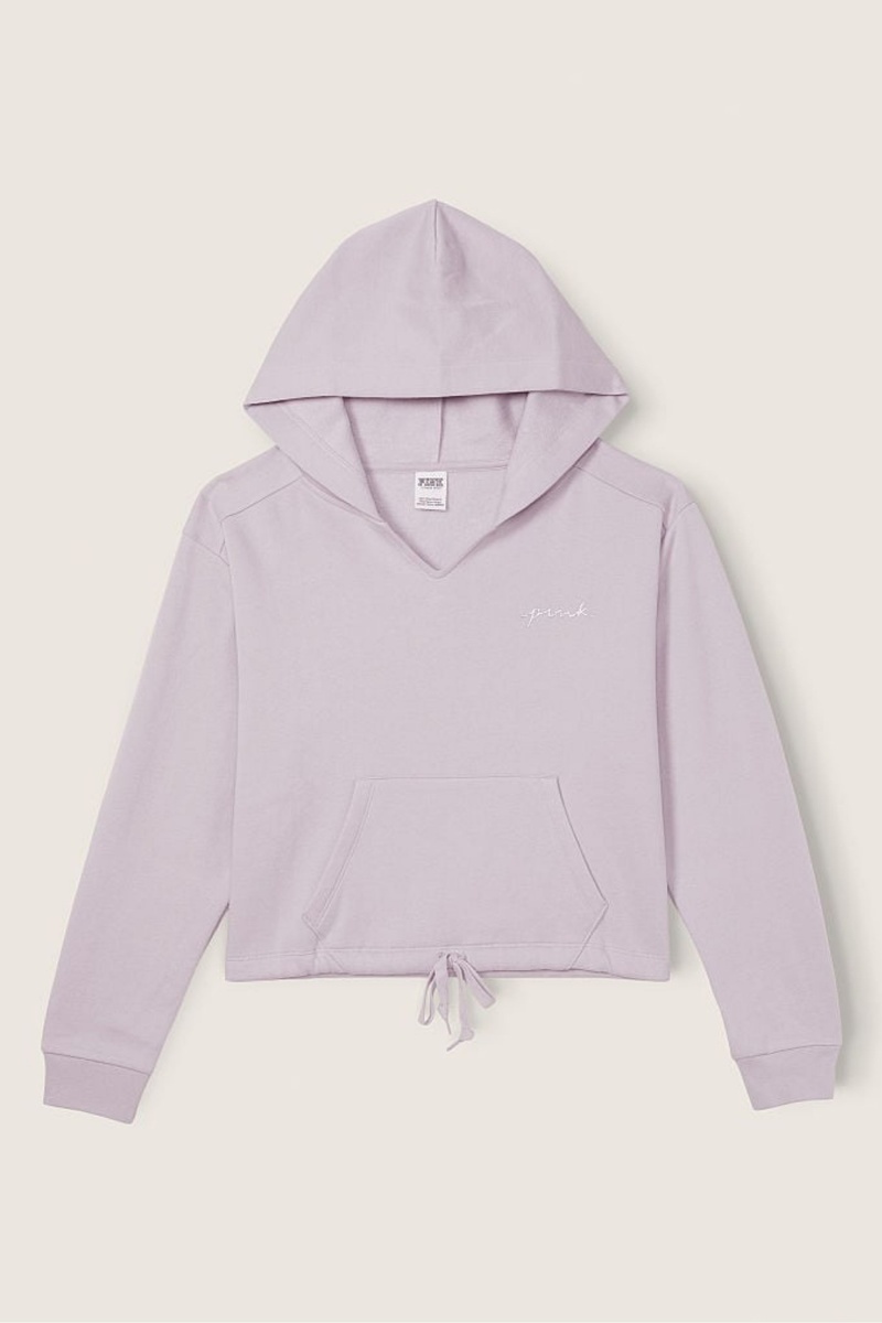 Victoria's Secret Fleece Cropped Cinched Campus Hoodie Nachový | SK-9745JZU