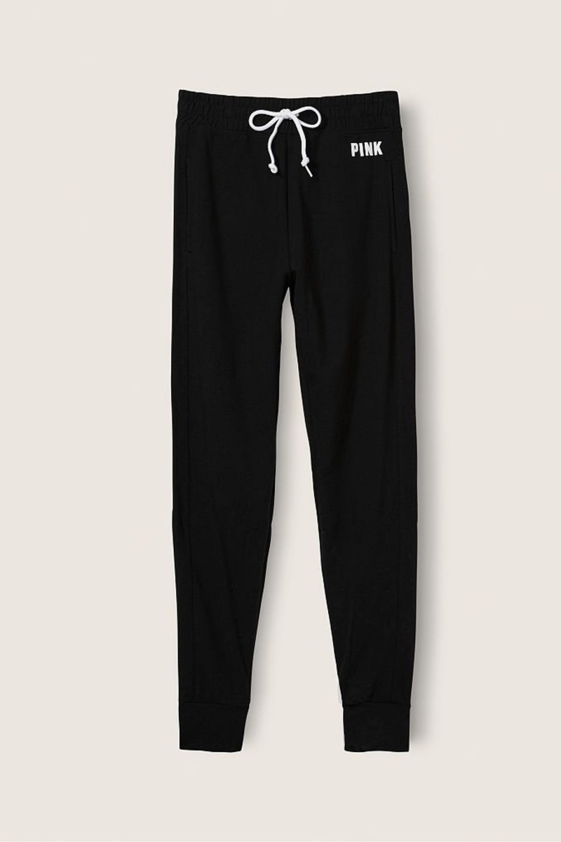 Victoria's Secret Fleece Full Length Jogger Čierne | SK-6027GMP