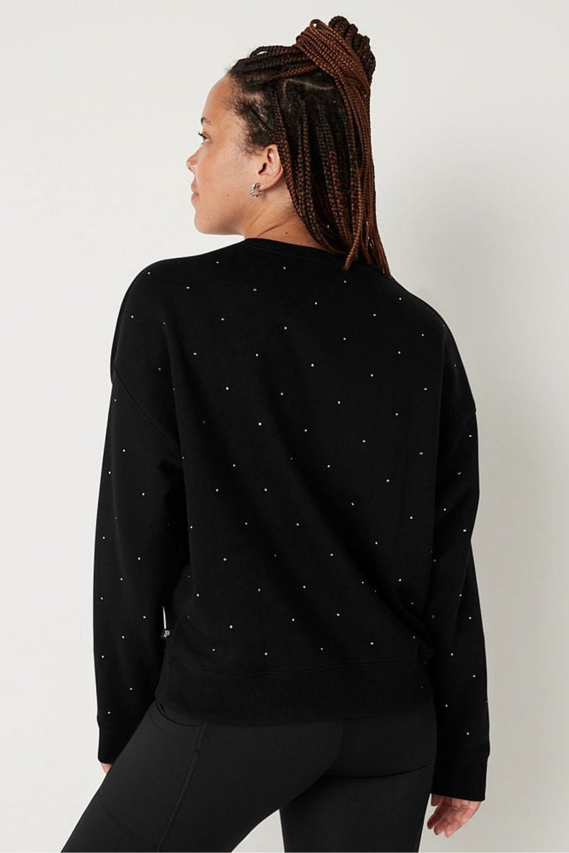 Victoria's Secret Fleece Long Sleeve Sweatshirt Čierne | SK-0458CKF